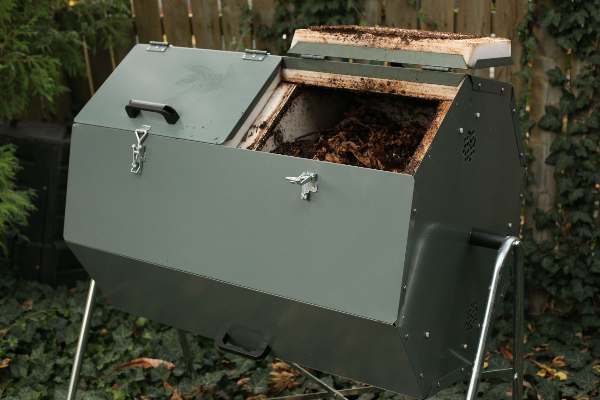 Compost bins and tumblers for more efficient composting, delivered and assembled for you by Village Compost.